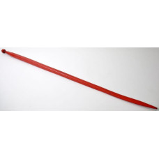 Kverneland Loader tine, straight, square section 36x1250mm, flattened tip with M20x1.5mm nut, red,   KK221157