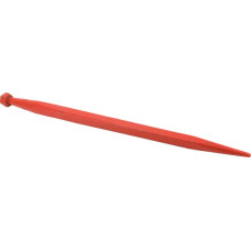 Kverneland Loader tine, straight, square section 45x820mm, pointed tip with M30x2mm nut, red,   KK241160A