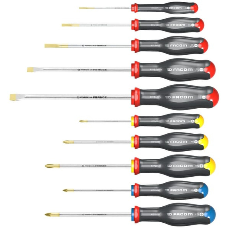 Facom Screwdriver set 10 pcs.  ATWJ10PB