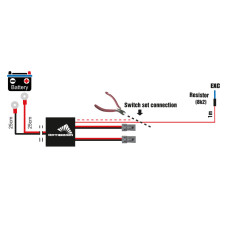 Optibeam PAPILDGAISMU SAVIENOJUMA KOMPLEKTS 12V 2 x 150W/24V 2 x 300W