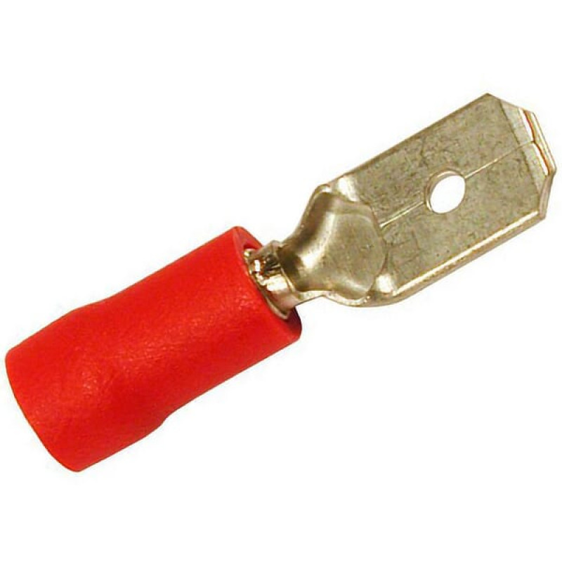 Vapormatic Terminal blade male, red, 0.5-1mm² 6.4mm (50x),   VLC2413