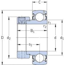 SKF Bearing insert 1-1/4 / 31.75x62x18mm   YET206104