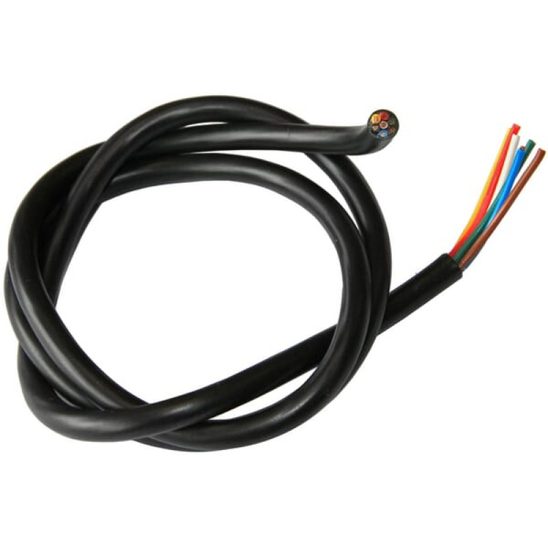 Vapormatic Cable 7 core, 0.20mm²/1.50mm², black, PVC,   VLC2351