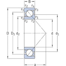 SKF Leņķiskā kontakta lodīšu gultnis 30x72x19mm 75007306BEP