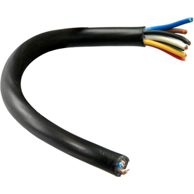 Vapormatic Cable 7 core 0.30mm²/1.50mm², black, PVC,   VLC2352