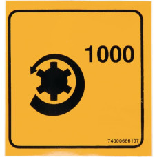 Kongskilde Decal 1000 Rpm  74000666107